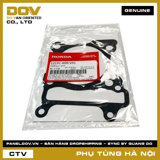 MÃ PHỤ TÙNG : 12191K0RV01 GIOĂNG XI LANH — 12191K0RV01