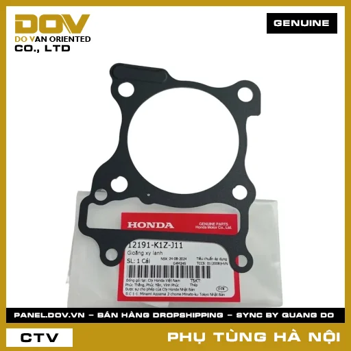 MÃ PHỤ TÙNG : 12191K1ZJ11 GIOĂNG XY LANH — 12191K1ZJ11