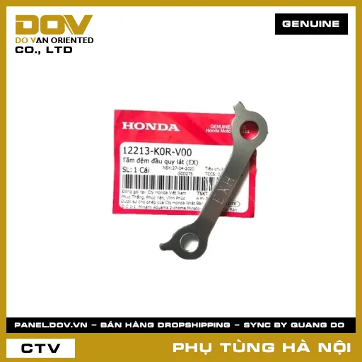 MÃ PHỤ TÙNG : 12213K0RV00 TẤM ĐỆM ĐẦU QUY LÁT (EX) — 12213K0RV00