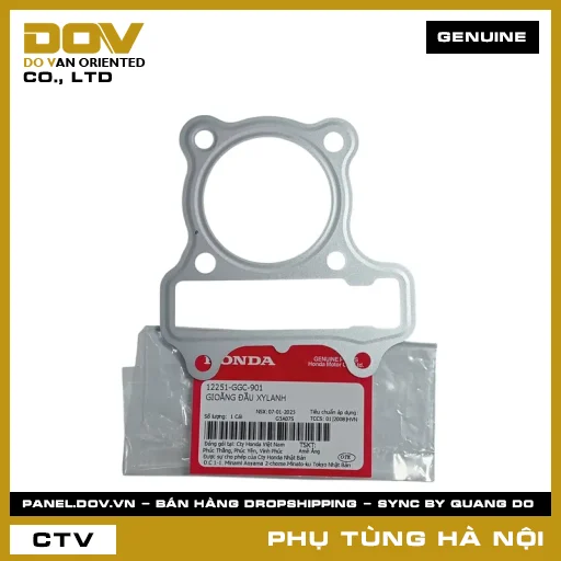 MÃ PHỤ TÙNG : 12251GGC901 GIOĂNG ĐẦU XYLANH — 12251GGC901