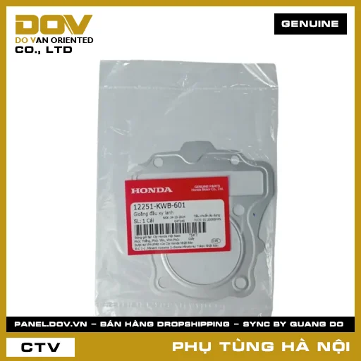 MÃ PHỤ TÙNG : 12251KWB601 GIOĂNG ĐẦU XY LANH — 12251KWB601