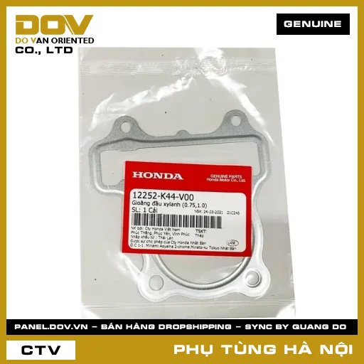 MÃ PHỤ TÙNG : 12252K44V00 GIOĂNG ĐẦU XYLANH (0.75,1.0) — 12252K44V00