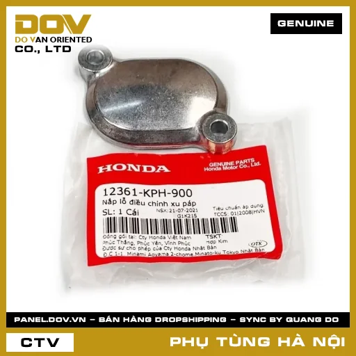 MÃ PHỤ TÙNG : 12361KPH900 NẮP LỖ ĐIỀU CHỈNH XU PÁP — 12361KPH900