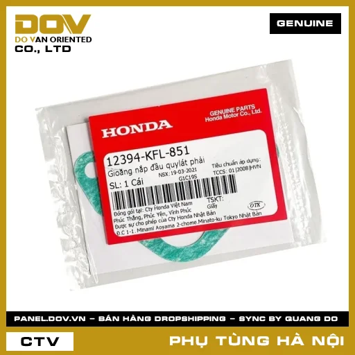 MÃ PHỤ TÙNG : 12394KFL851 GIOĂNG NẮP ĐẦU QUYLÁT PHẢI — 12394KFL851