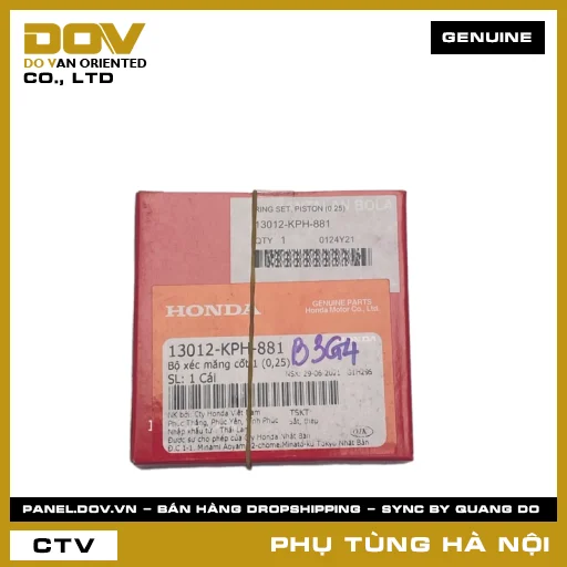 MÃ PHỤ TÙNG : 13012KPH881 BỘ XÉC MĂNG CỐT 1 (0,25) — 13012KPH881