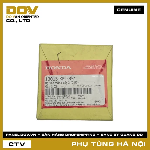 MÃ PHỤ TÙNG : 13013KFL851 BỘ XÉC MĂNG CỐT 2 (0.50) — 13013KFL851