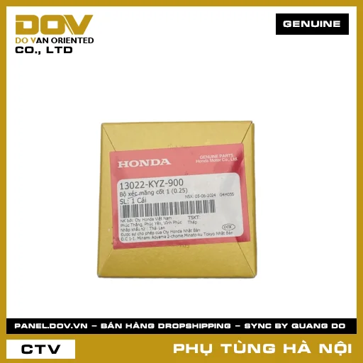 MÃ PHỤ TÙNG : 13022KYZ900 BỘ XÉC MĂNG CỐT 1 (0.25) — 13022KYZ900