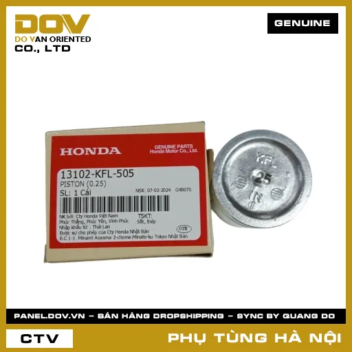 MÃ PHỤ TÙNG : 13102KFL505 PISTON (0.25) — 13102KFL505
