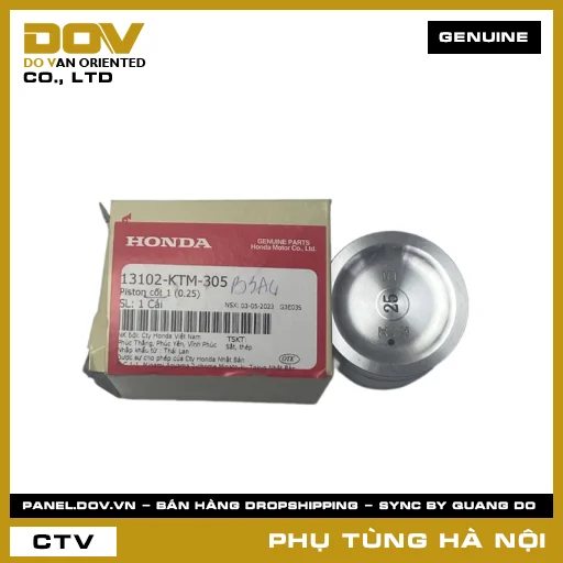 MÃ PHỤ TÙNG : 13102KTM305 PISTON CỐT 1 (0.25) — 13102KTM305