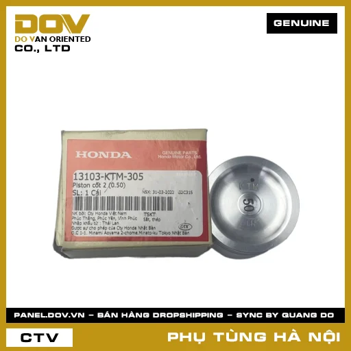 MÃ PHỤ TÙNG : 13103KTM305 PISTON CỐT 2 (0.50) — 13103KTM305