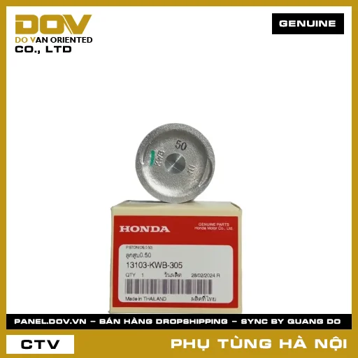 MÃ PHỤ TÙNG : 13103KWB305 PISTON CỐT 2 (0.50) — 13103KWB305