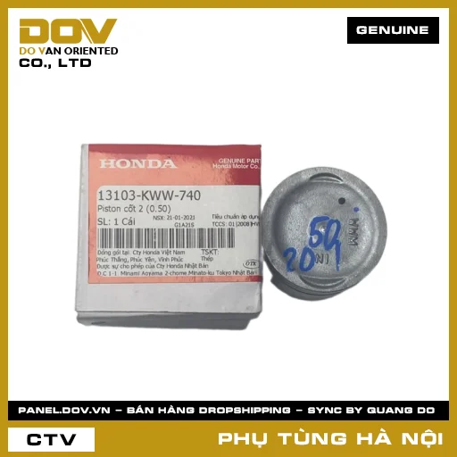 MÃ PHỤ TÙNG : 13103KWW740 PISTON CỐT 2 (0.50) — 13103KWW740