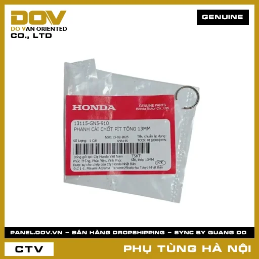 MÃ PHỤ TÙNG : 13115GN5910 PHANH CÀI CHỐT PÍT TÔNG 13MM — 13115GN5910
