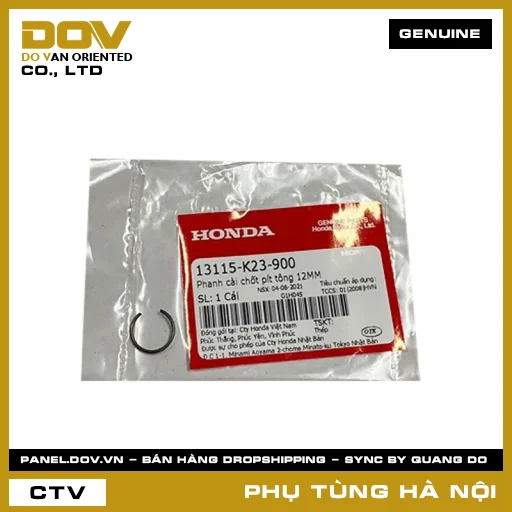 MÃ PHỤ TÙNG : 13115K23900 PHANH CÀI CHỐT PÍT TÔNG 12MM — 13115K23900
