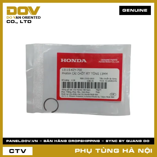 MÃ PHỤ TÙNG : 13115KZY700 PHANH CÀI CHỐT PÍT TÔNG 13MM — 13115KZY700