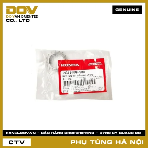 MÃ PHỤ TÙNG : 14311KPH900 BÁNH RĂNG THỜI ĐIỂM CAM 17RĂNG — 14311KPH900