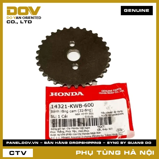MÃ PHỤ TÙNG : 14321KWB600 BÁNH RĂNG CAM (32RĂNG) — 14321KWB600
