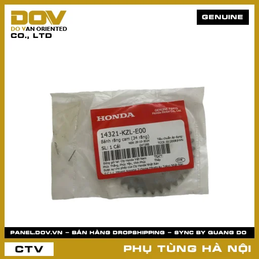 MÃ PHỤ TÙNG : 14321KZLE00 BÁNH RĂNG CAM (34 RĂNG) — 14321KZLE00
