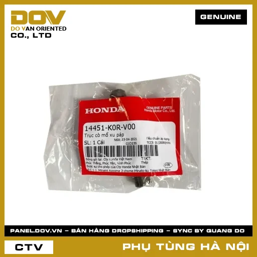 MÃ PHỤ TÙNG : 14451K0RV00 TRỤC CÒ MỔ XU PÁP — 14451K0RV00