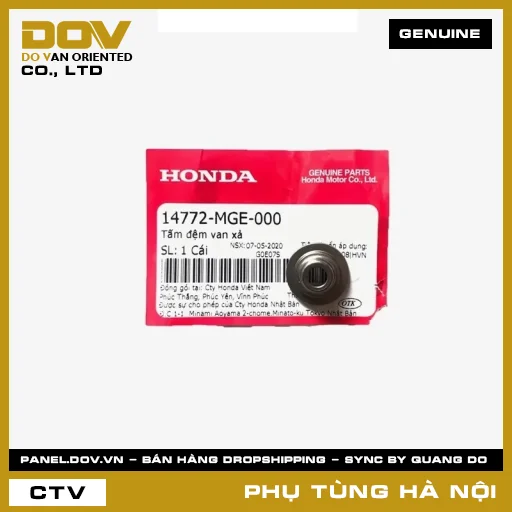 MÃ PHỤ TÙNG : 14772MGE000 TẤM ĐỆM VAN XẢ — 14772MGE000