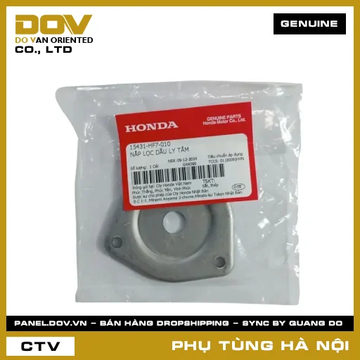 MÃ PHỤ TÙNG : 15431HF7010 NẮP LỌC DẦU LY TÂM — 15431HF7010