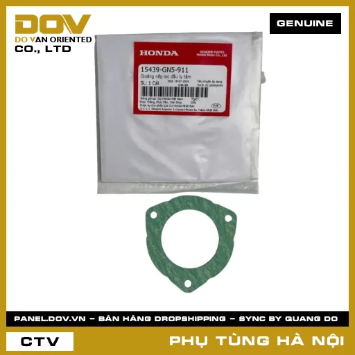 MÃ PHỤ TÙNG : 15439GN5911 GIOĂNG NẮP LỌC DẦU LY TÂM — 15439GN5911