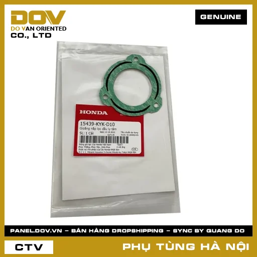 MÃ PHỤ TÙNG : 15439KYKD10 GIOĂNG NẮP LỌC DẦU LY TÂM — 15439KYKD10