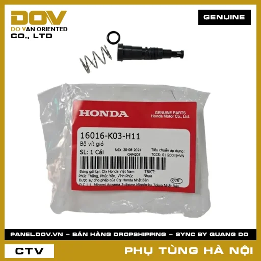 MÃ PHỤ TÙNG : 16016K03H11 BỘ VÍT GIÓ — 16016K03H11