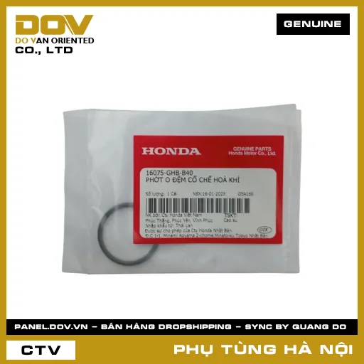 MÃ PHỤ TÙNG : 16075GHBB40 PHỚT O ĐỆM CỔ CHẾ HOÀ KHÍ — 16075GHBB40