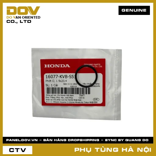 MÃ PHỤ TÙNG : 16077KVBS51 PHỚT O, 1.9X20.4 — 16077KVBS51