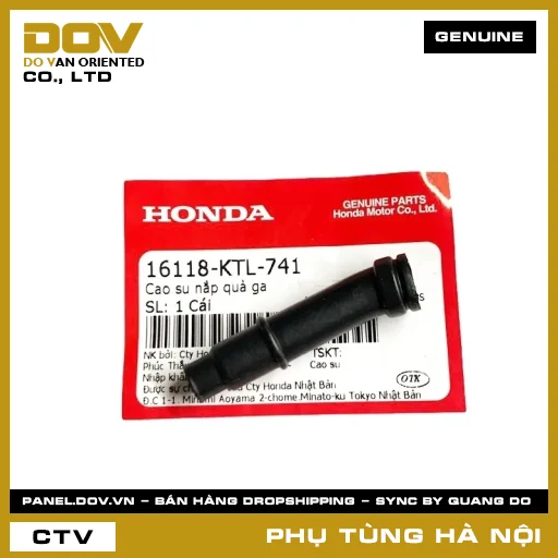 MÃ PHỤ TÙNG : 16118KTL741 CAO SU NẮP QUẢ GA — 16118KTL741