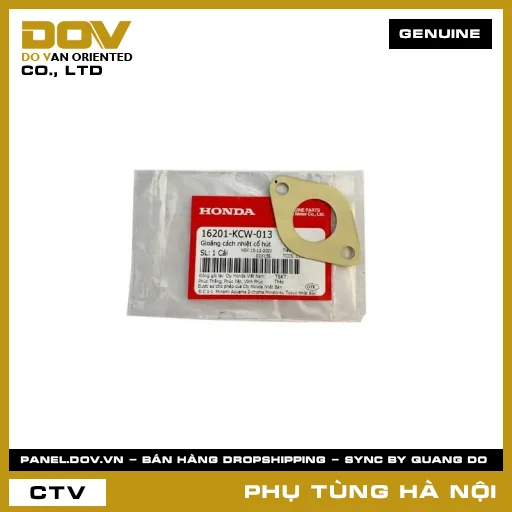 MÃ PHỤ TÙNG : 16201KCW013 GIOĂNG CÁCH NHIỆT CỔ HÚT — 16201KCW013