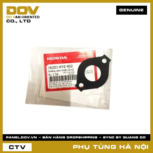 MÃ PHỤ TÙNG : 16201KYZ902 GIOĂNG CÁCH NHIỆT CỔ HÚT — 16201KYZ902