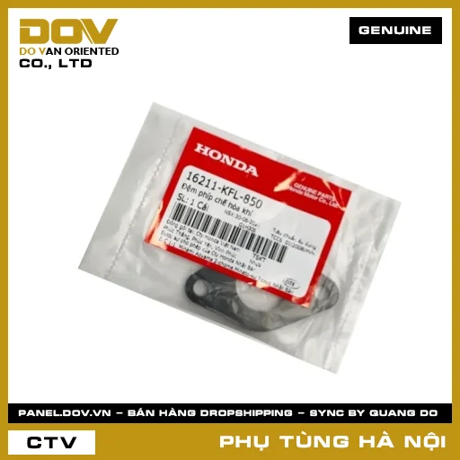 MÃ PHỤ TÙNG : 16211KFL850 ĐỆM PHÍP CHẾ HÒA KHÍ — 16211KFL850