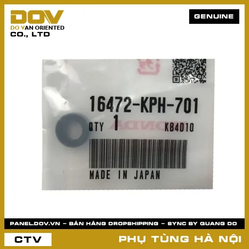 MÃ PHỤ TÙNG : 16472KPH701 VÒNG ĐÊM KÍN — 16472KPH701