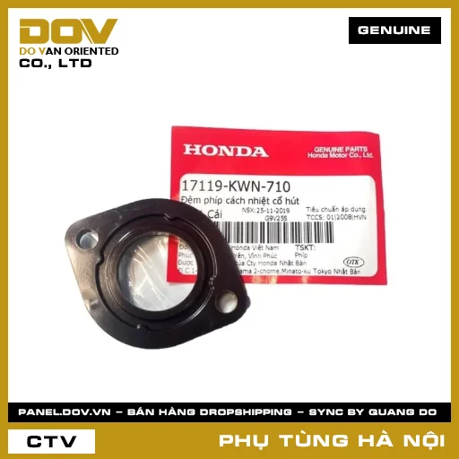MÃ PHỤ TÙNG : 17119KWN710 ĐỆM PHÍP CÁCH NHIỆT CỔ HÚT — 17119KWN710