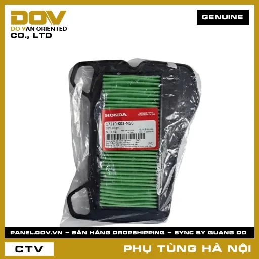 MÃ PHỤ TÙNG : 17210K03M50 TẤM LỌC GIÓ — 17210K03M50