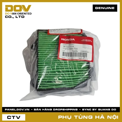 MÃ PHỤ TÙNG : 17210K94T00 TẤM LỌC GIÓ — 17210K94T00