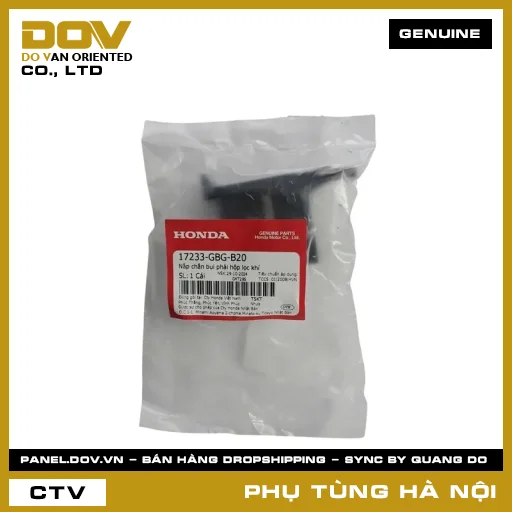MÃ PHỤ TÙNG : 17233GBGB20 NẮP CHẮN BỤI PHẢI HỘP LỌC GIÓ — 17233GBGB20