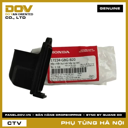 MÃ PHỤ TÙNG : 17234GBGB20 NẮP CHẮN BỤI TRÁI HỘP LỌC GIÓ — 17234GBGB20