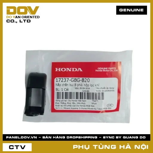 MÃ PHỤ TÙNG : 17237GBGB20 NẮP CHẮN BỤI B PHẢI HỘP LỌC GIÓ — 17237GBGB20
