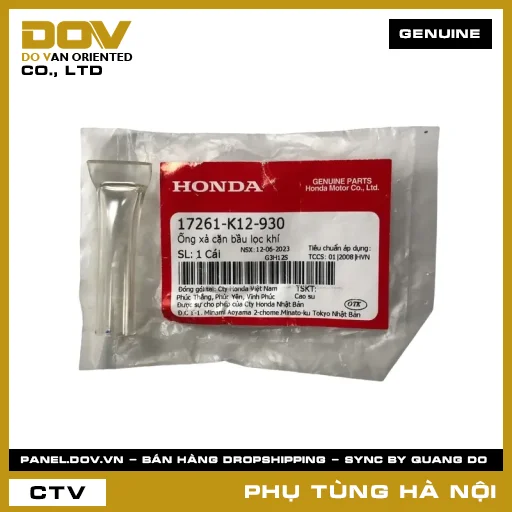 MÃ PHỤ TÙNG : 17261K12930 ỐNG XẢ CẶN BẦU LỌC GIÓ — 17261K12930