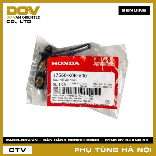 MÃ PHỤ TÙNG : 17560K0RV00 ĐẦU NỐI VÒI PHUN — 17560K0RV00