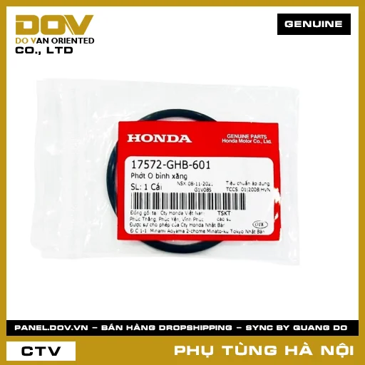 MÃ PHỤ TÙNG : 17572GHB610 PHỚT O BÌNH XĂNG — 17572GHB610