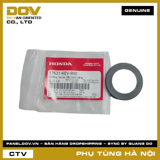 MÃ PHỤ TÙNG : 17631KEV900 GIOĂNG CAO SU NẮP BÌNH XĂNG — 17631KEV900