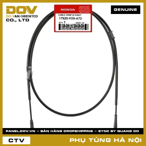 MÃ PHỤ TÙNG : 17920K59A72 DÂY GA B — 17920K59A72