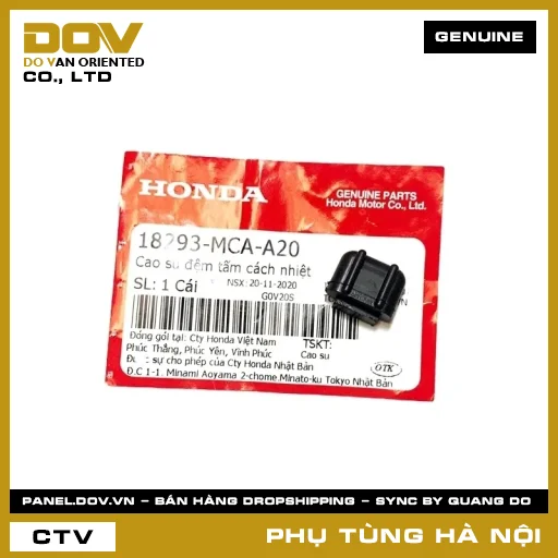 MÃ PHỤ TÙNG : 18293MCAA20 CAO SU ĐỆM TẤM CÁCH NHIỆT — 18293MCAA20