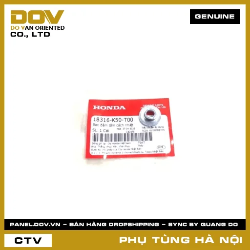 MÃ PHỤ TÙNG : 18316K50T00 BẠC ĐỆM TẤM CÁCH NHIỆT — 18316K50T00