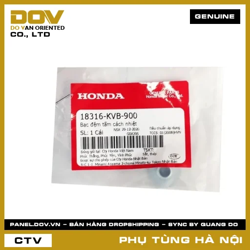MÃ PHỤ TÙNG : 18316KVB900 BẠC ĐỆM TẤM CÁCH NHIỆT — 18316KVB900