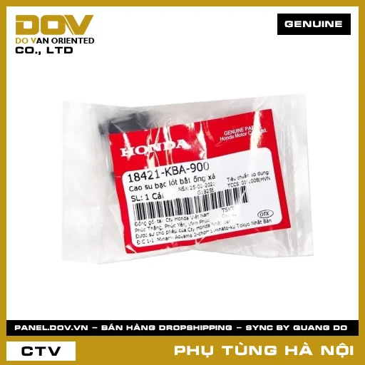 MÃ PHỤ TÙNG : 18421KBA900 CAO SU BẠC LÓT BẮT ỐNG XẢ — 18421KBA900